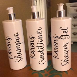 Empty shower/bath Containers for Your Karen (NWOT)